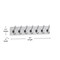 Flash Furniture Daly Wall Mounted 34in White Wash Solid Pine Wood Storage Rack with 7 Hooks HGWA-SCR-7-WHWSH-GG - alternate 7